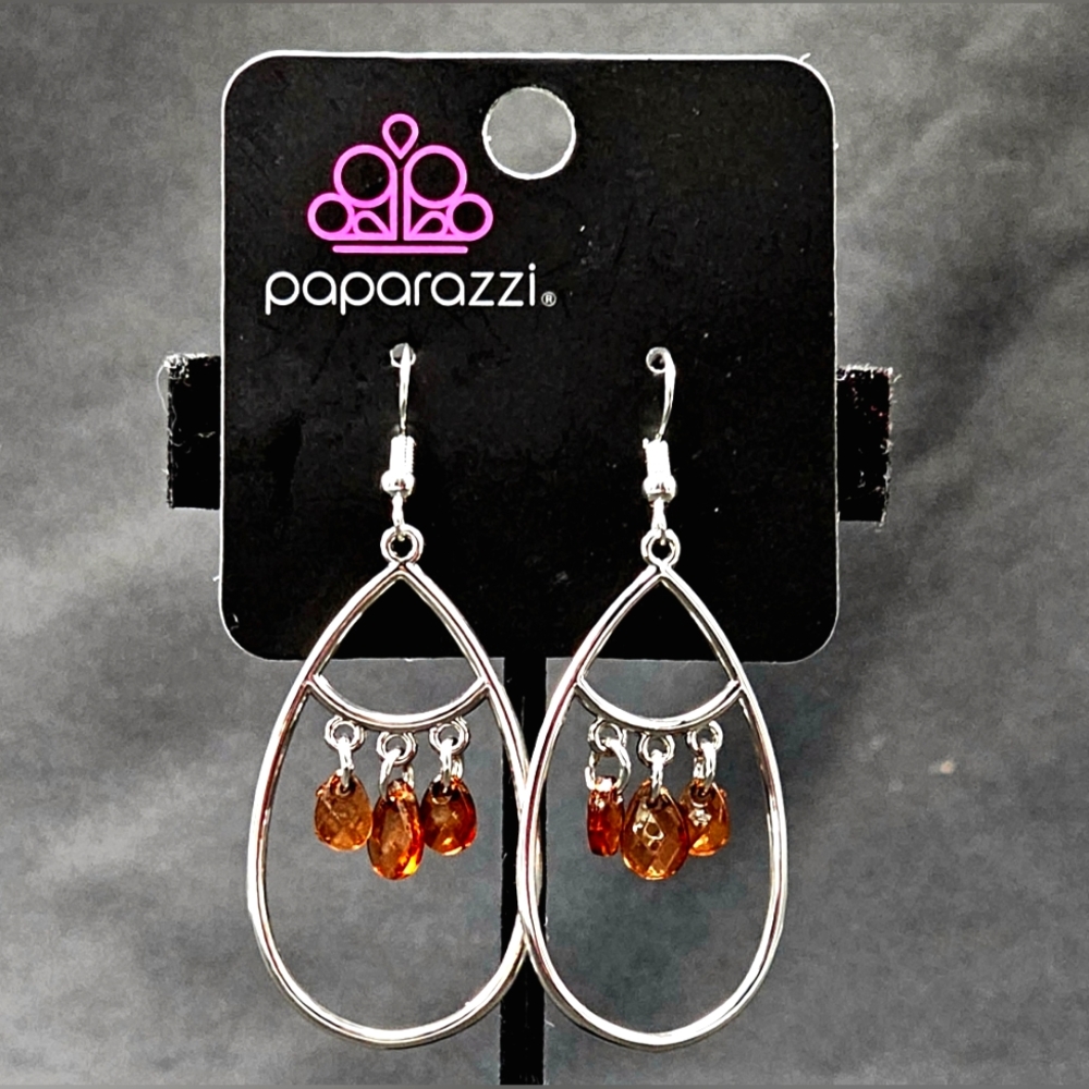 🤎'Shimmer Advisory' Brown & Silver Earrings - Paparazzi Accessories🤎